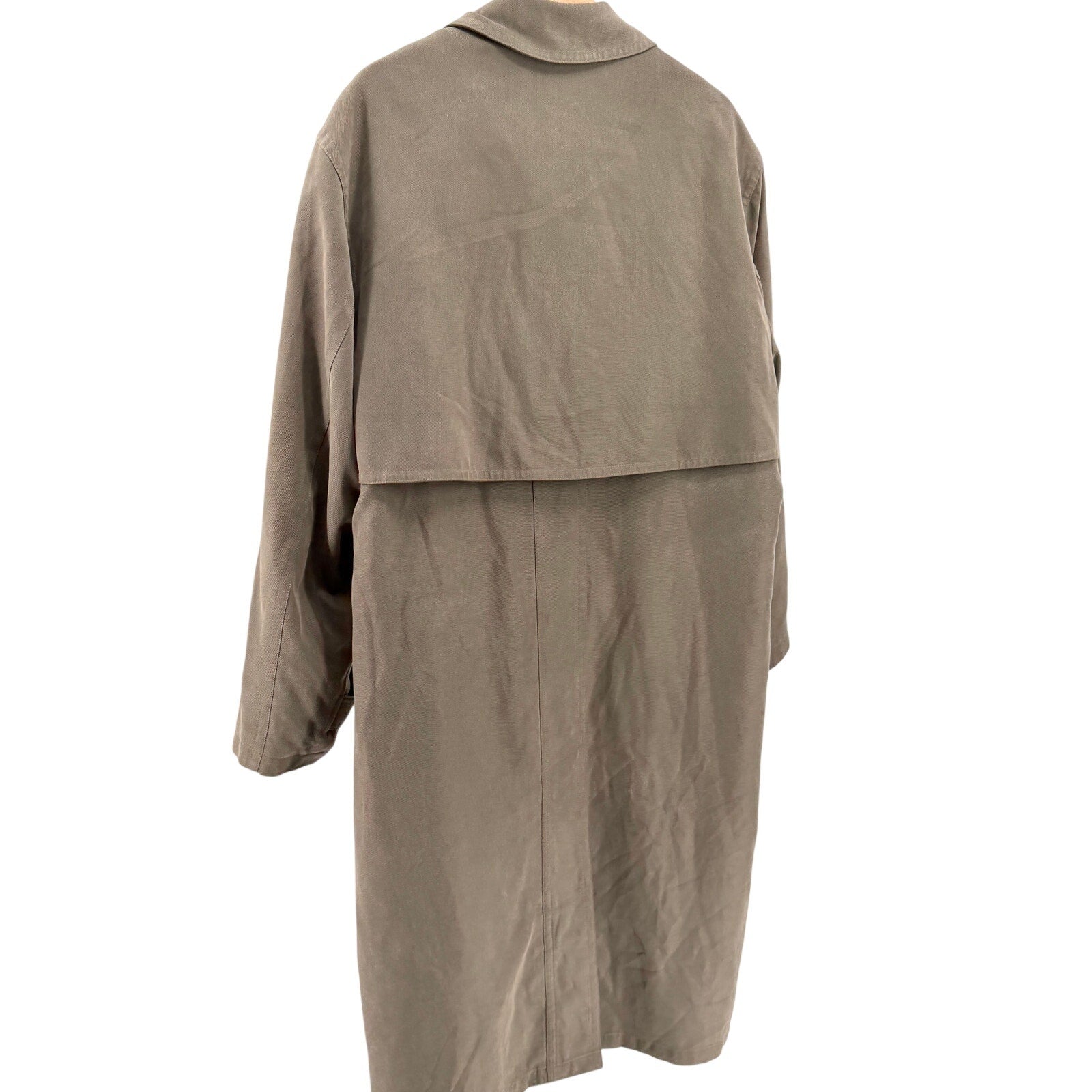 Vintage 90s Lauren Ralph Lauren Olive Green Beltless Trenchcoat