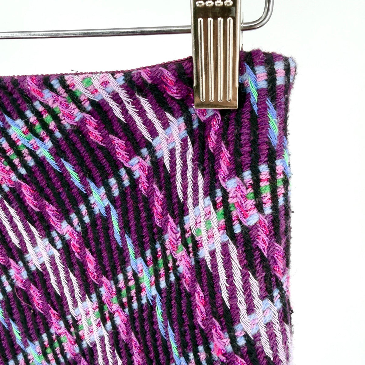 Kate Spade New York Purple Plaid Tweed Preppy A-Line Mini Skirt