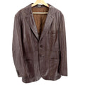 Vintage 70s Dark Brown Genuine Leather Spanish Blazer