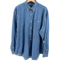 Vintage 90s Alexander Julian Colours Blue 100% Cotton Denim Button-Down Shirt