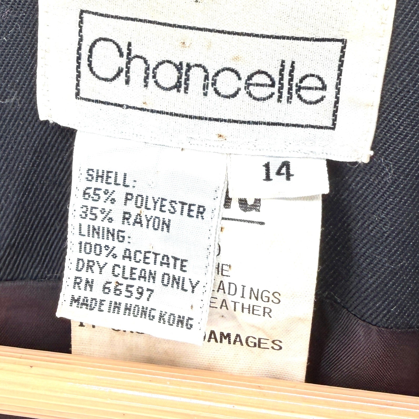 Vintage 80s Chancelle Black Geometric Beaded Evening Avant Garde Blazer Jacket