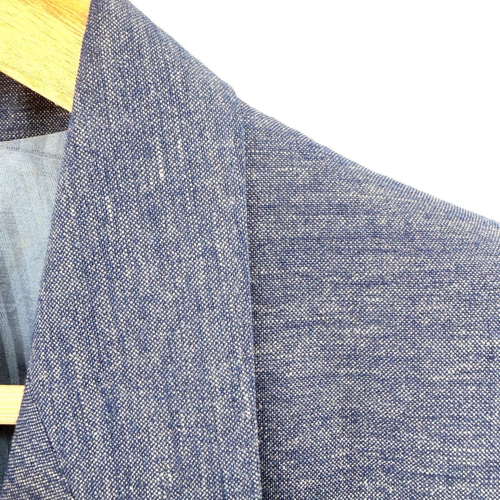 Vintage 90s Wendell Indigo Blue Double Breasted Power Dressing Blazer Jacket