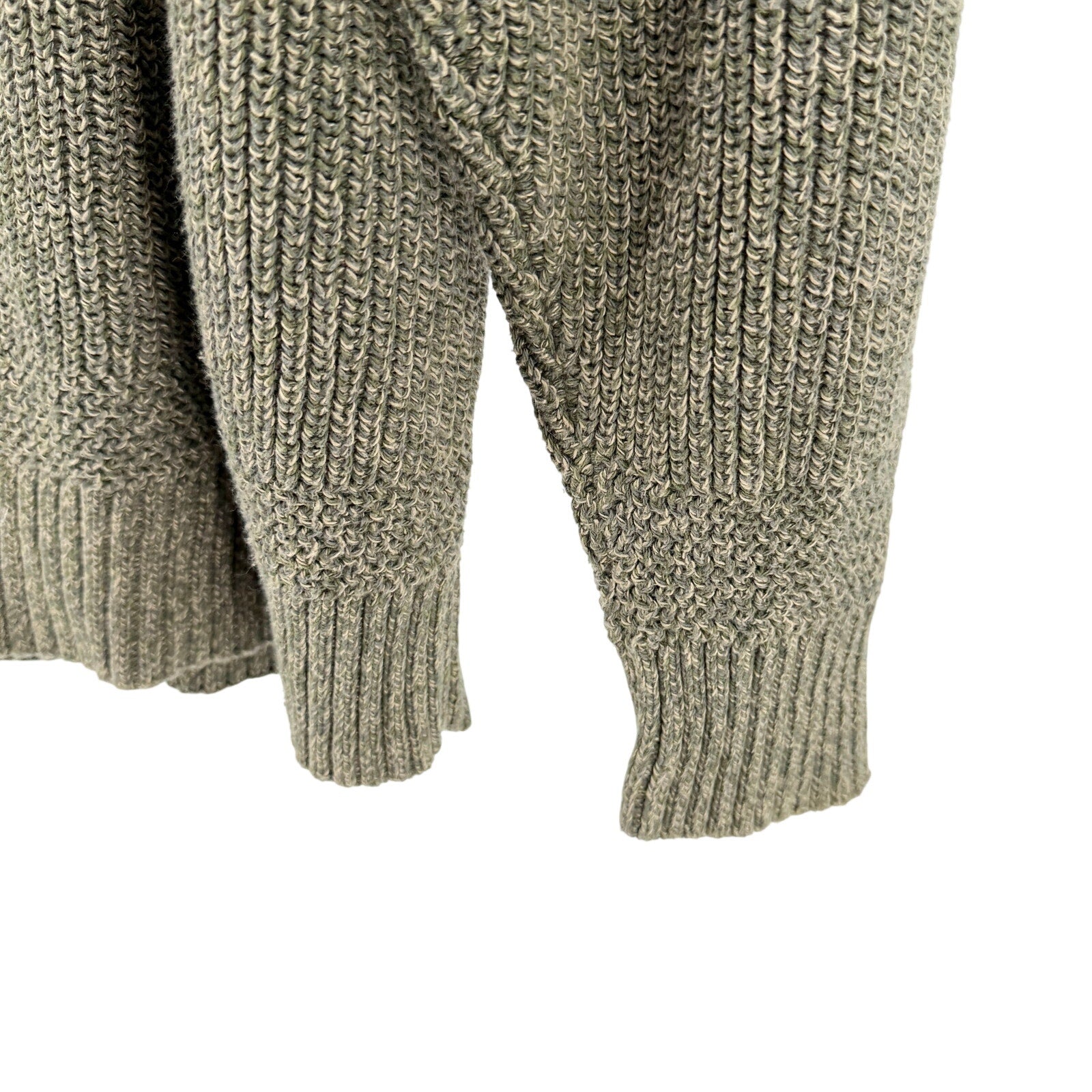 Vintage 90s RedHead Olive Green Waffle Knit Henley Sweater