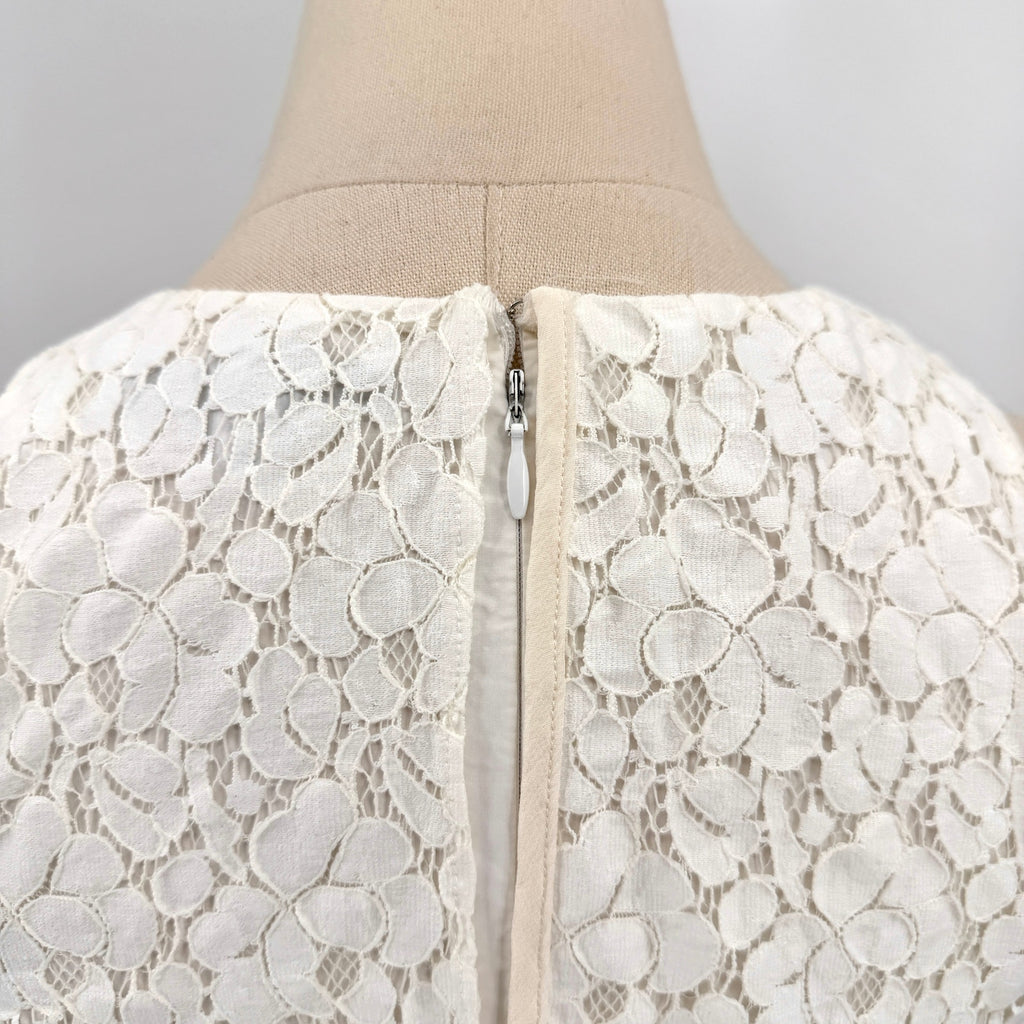 Derek Lam 10 Crosby White Cotton Lace Fringe Mini Dress