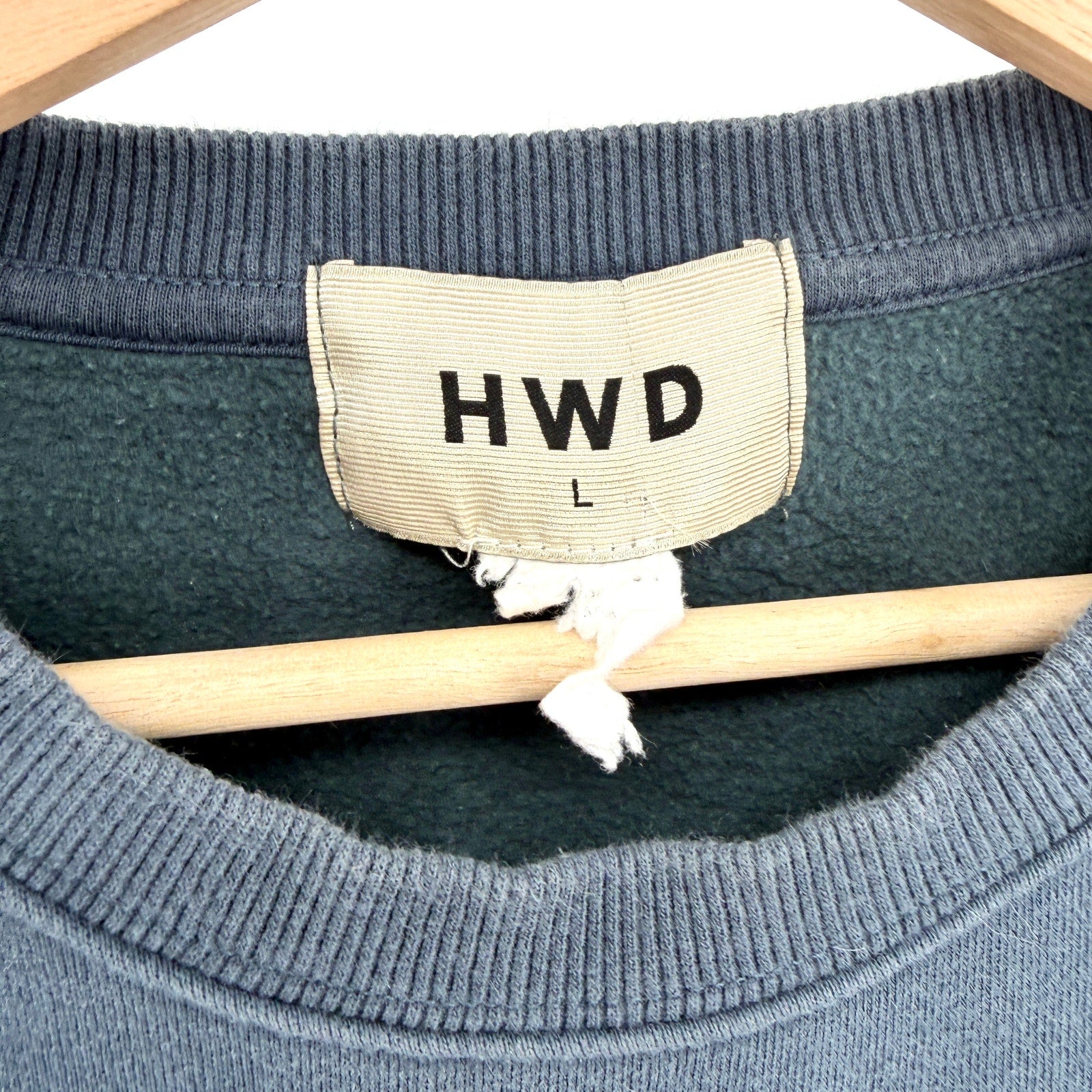 HWD Halfway Dead Indigo Blue Horror Graphic Cropped Sweatshirt