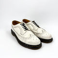 Dr. Martens White Genuine Leather 3989 Wingtip Brogue Shoes