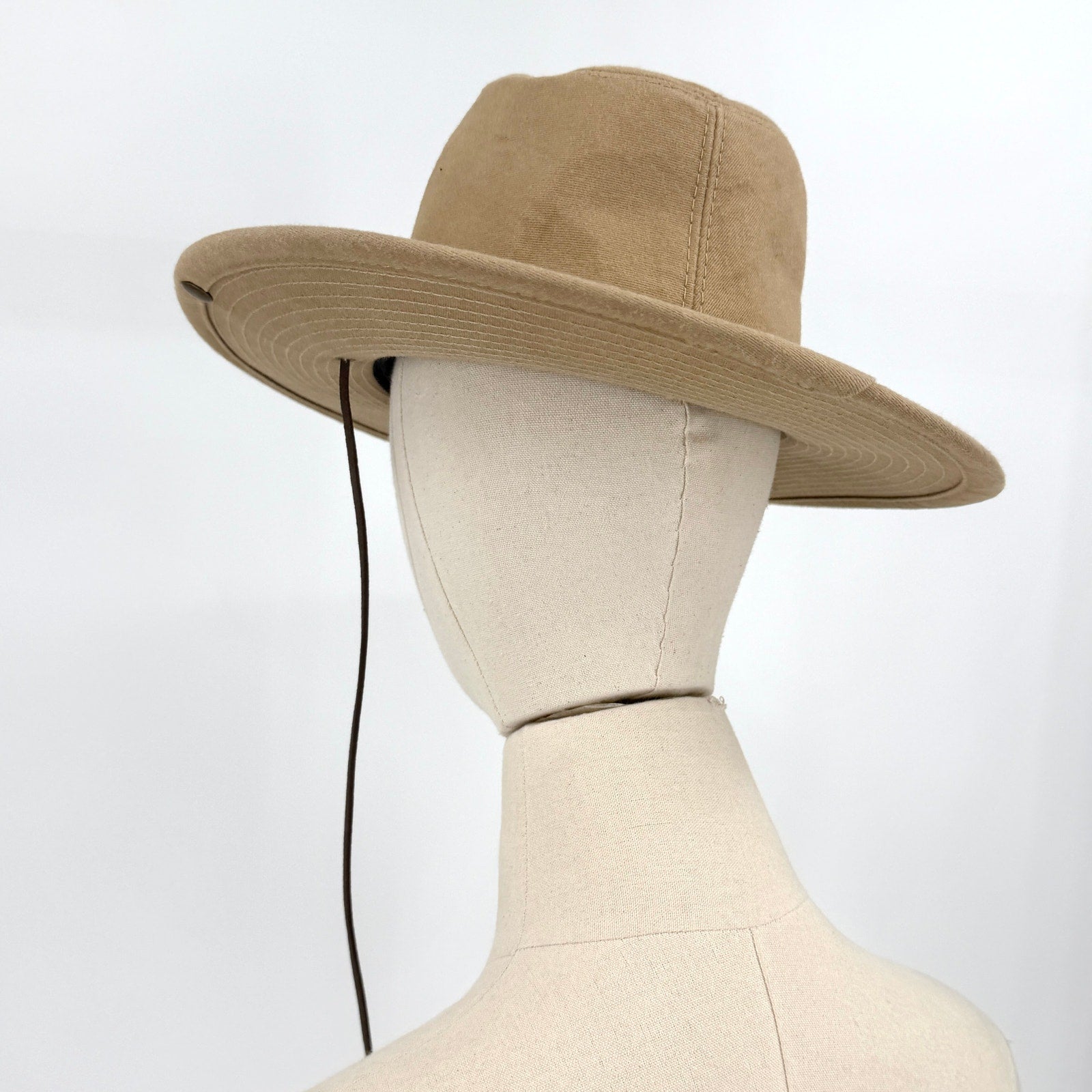 Vintage 90s Henschel Hat Co. Khaki Outdoorsman Fedora Hat