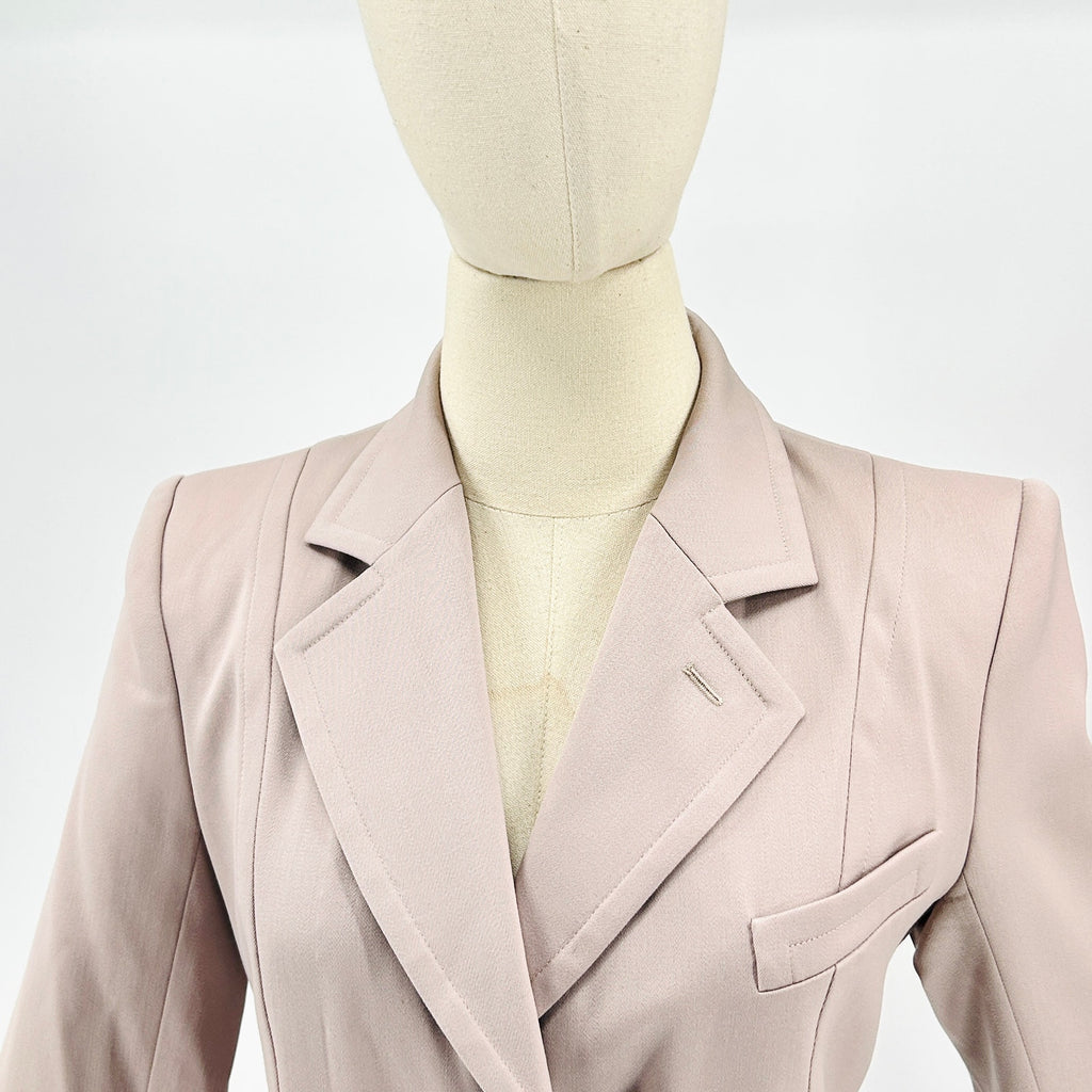 Vintage 90s Yves Saint Laurent Rive Gaunche Mauve Wool Blazer Trouser Power Suit