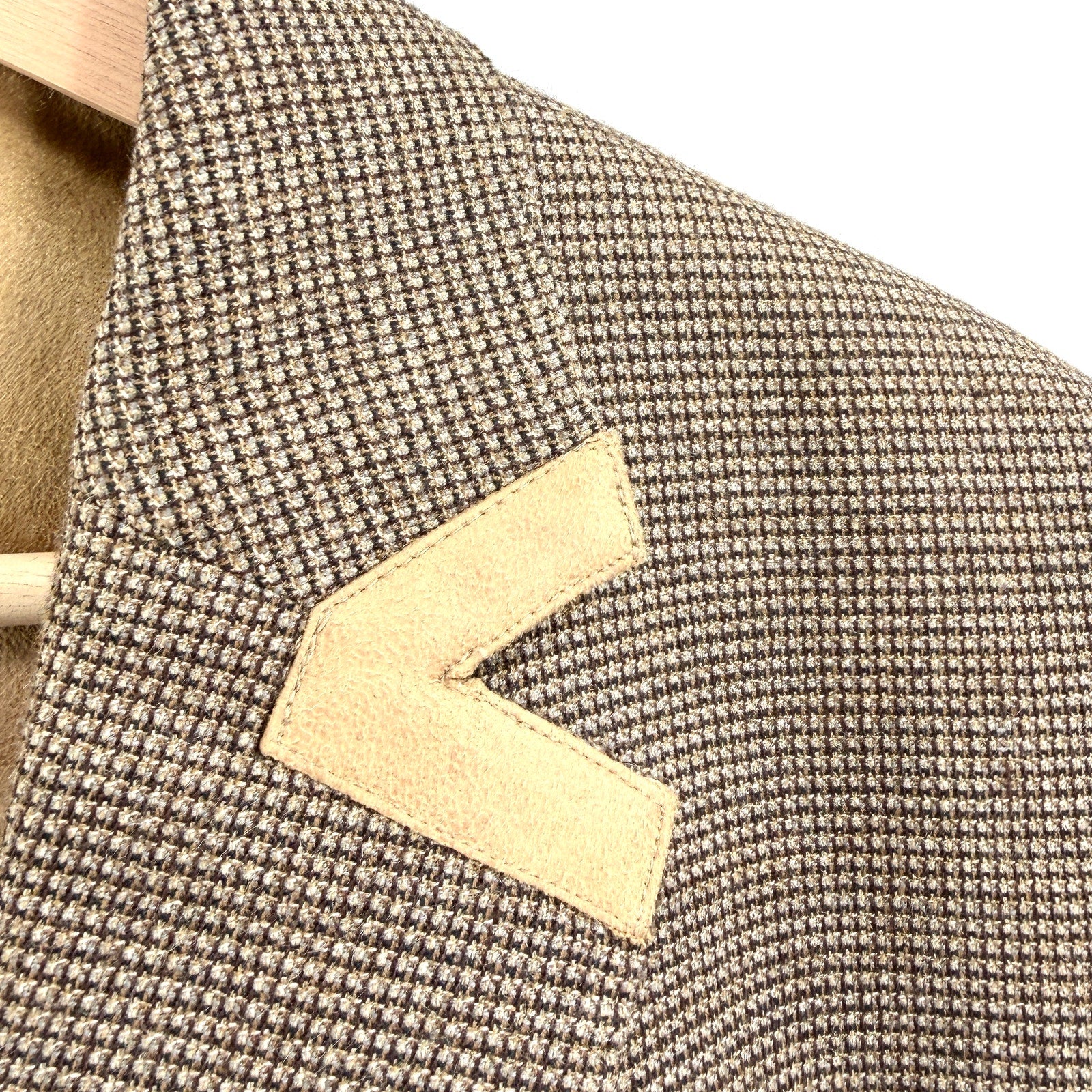 Vintage Y2K Austin Reed Curious Man Brown Silk Wool Blazer