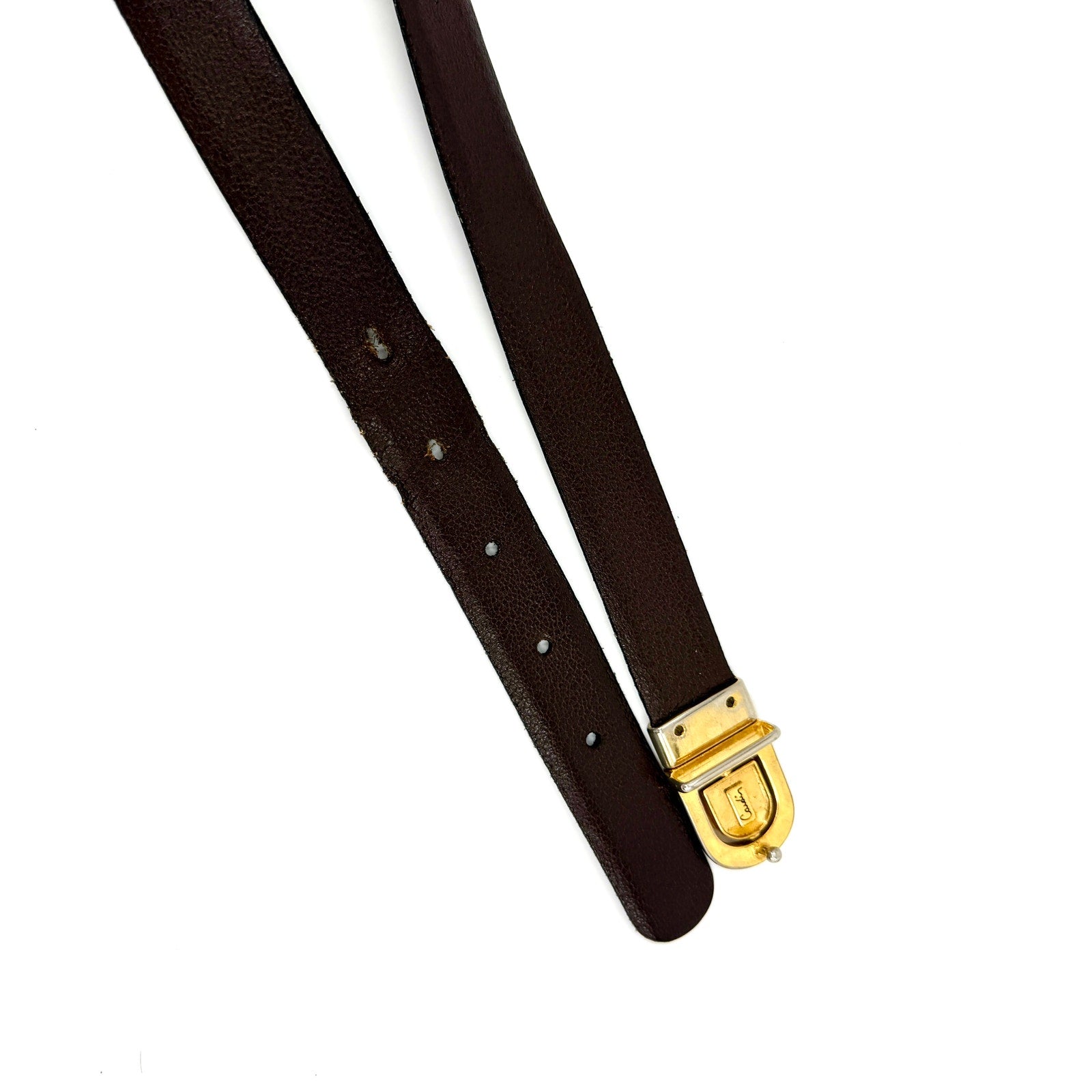 Vintage 80s Pierre Cardin Black Brown Reversible Genuine Leather Belt