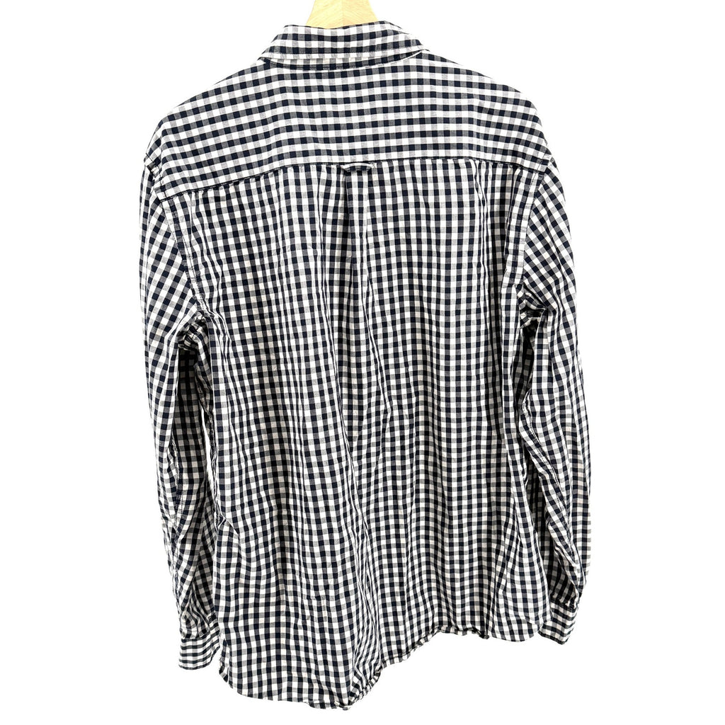 G.H. Bass & Co. Blue and White Gingham 100% Cotton Button Down Shirt