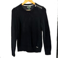 Lauren Active Ralph Lauren Black 100% Cotton Shoulder Zip Elbow Patch Sweater