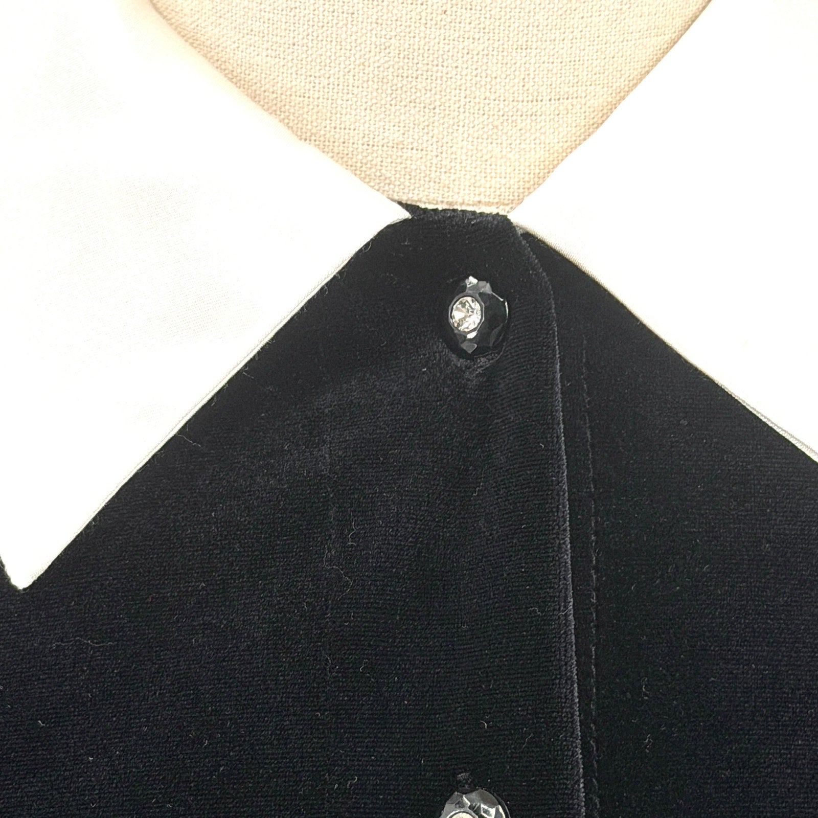 Vintage 90s Ronni Nicole Black Mod Long Sleeve Velvet Shirt Midi Dress