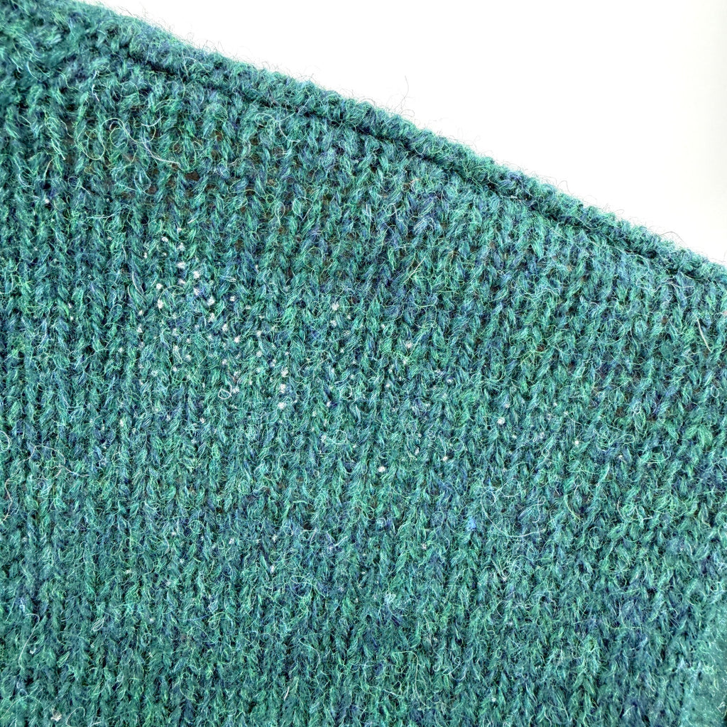 Vintage 90s Gap Green 100% Wool Cardigan Sweater