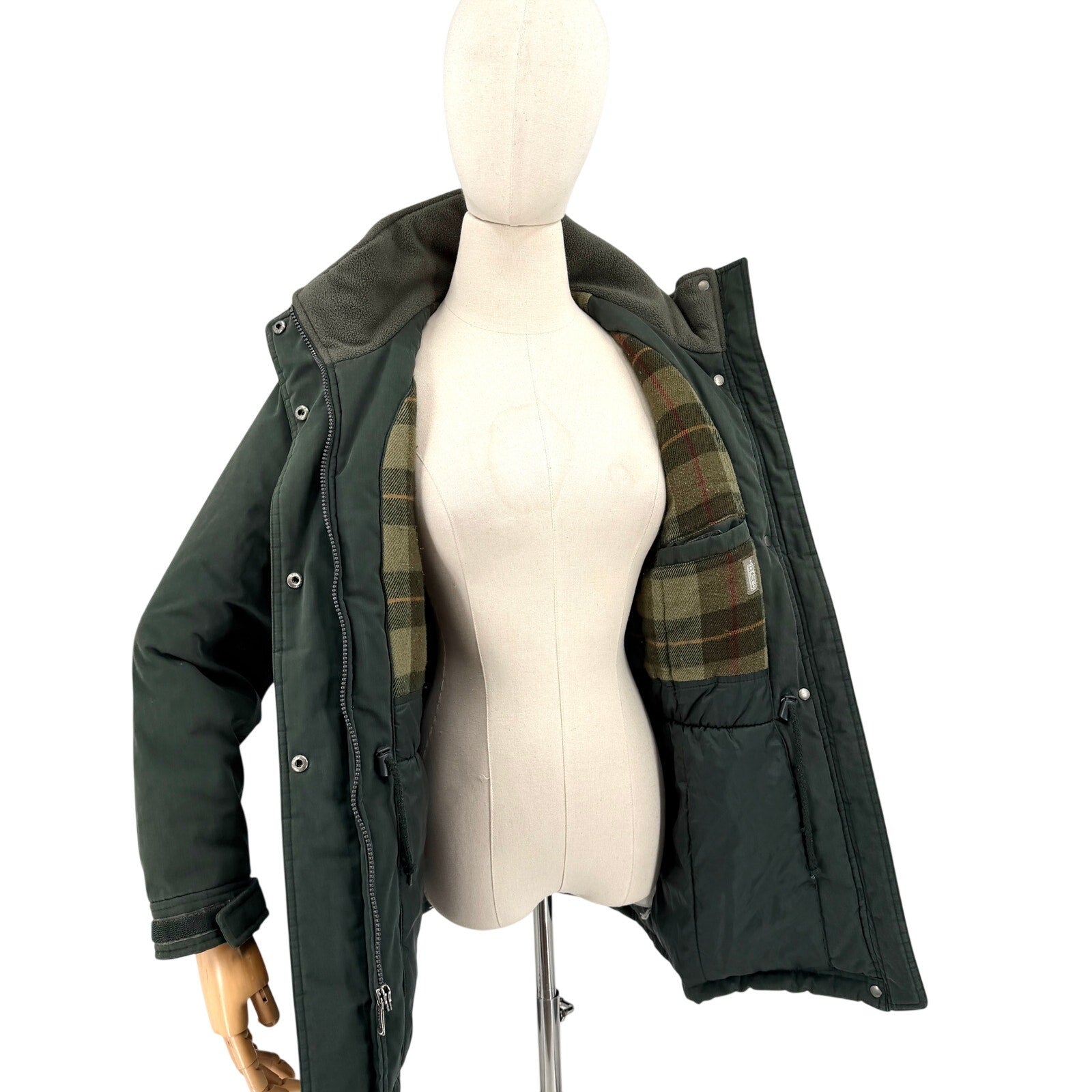 Vintage 90s Pacific Trail Forest Green Detachable Hood Anorak Parka