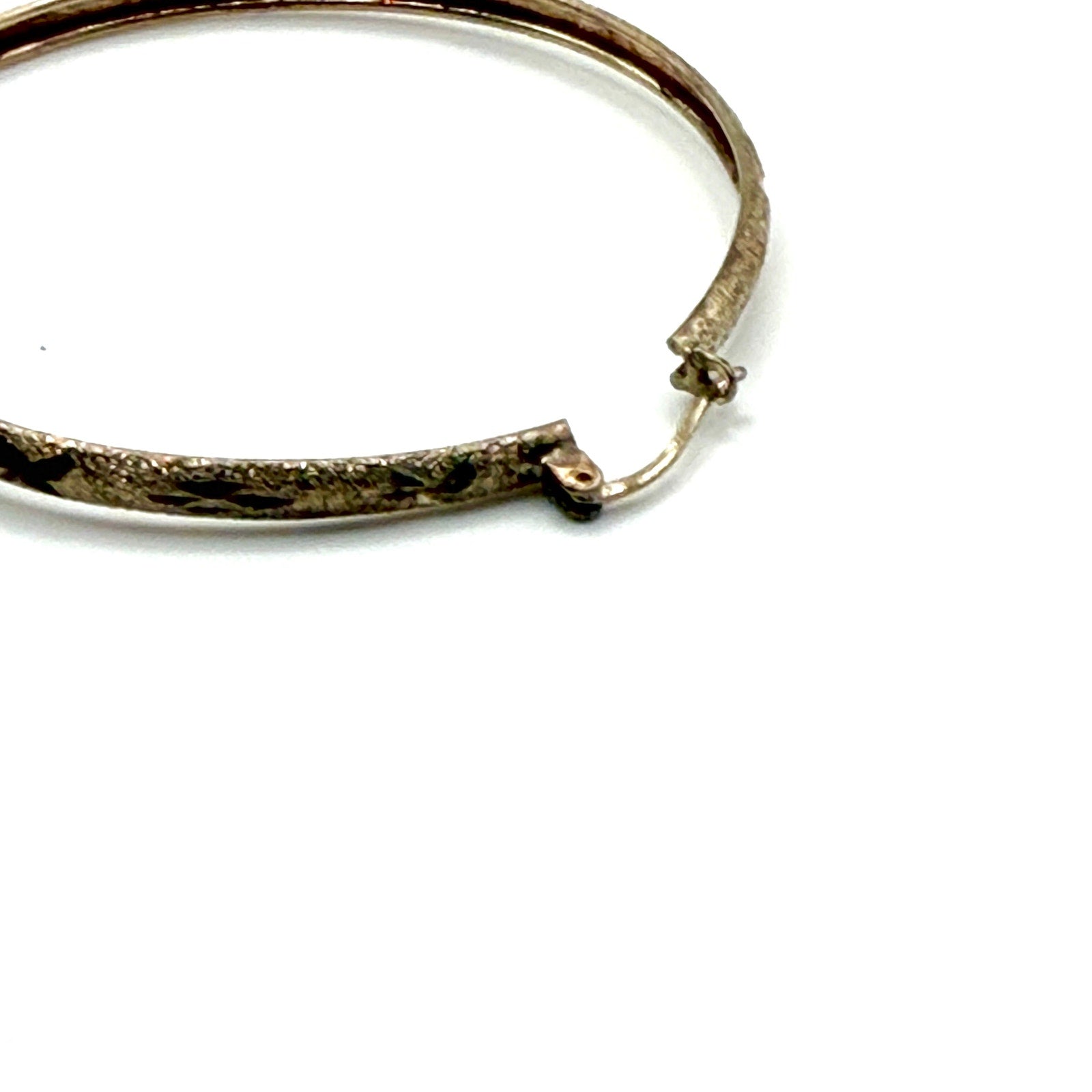 Vintage 90s Diamond Cut Textured Sterling Silver Extra Large Hoop Earrings