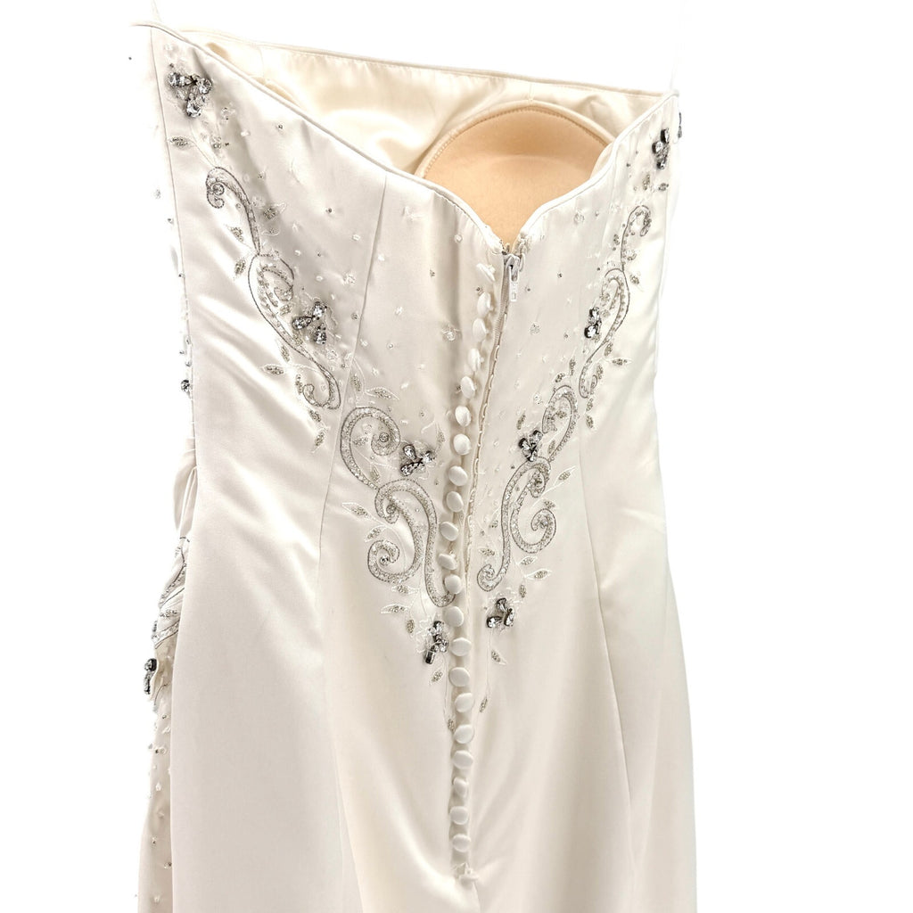Vintage Y2K Maggie Sottero Couture Ivory Beaded Strapless Wedding Dress