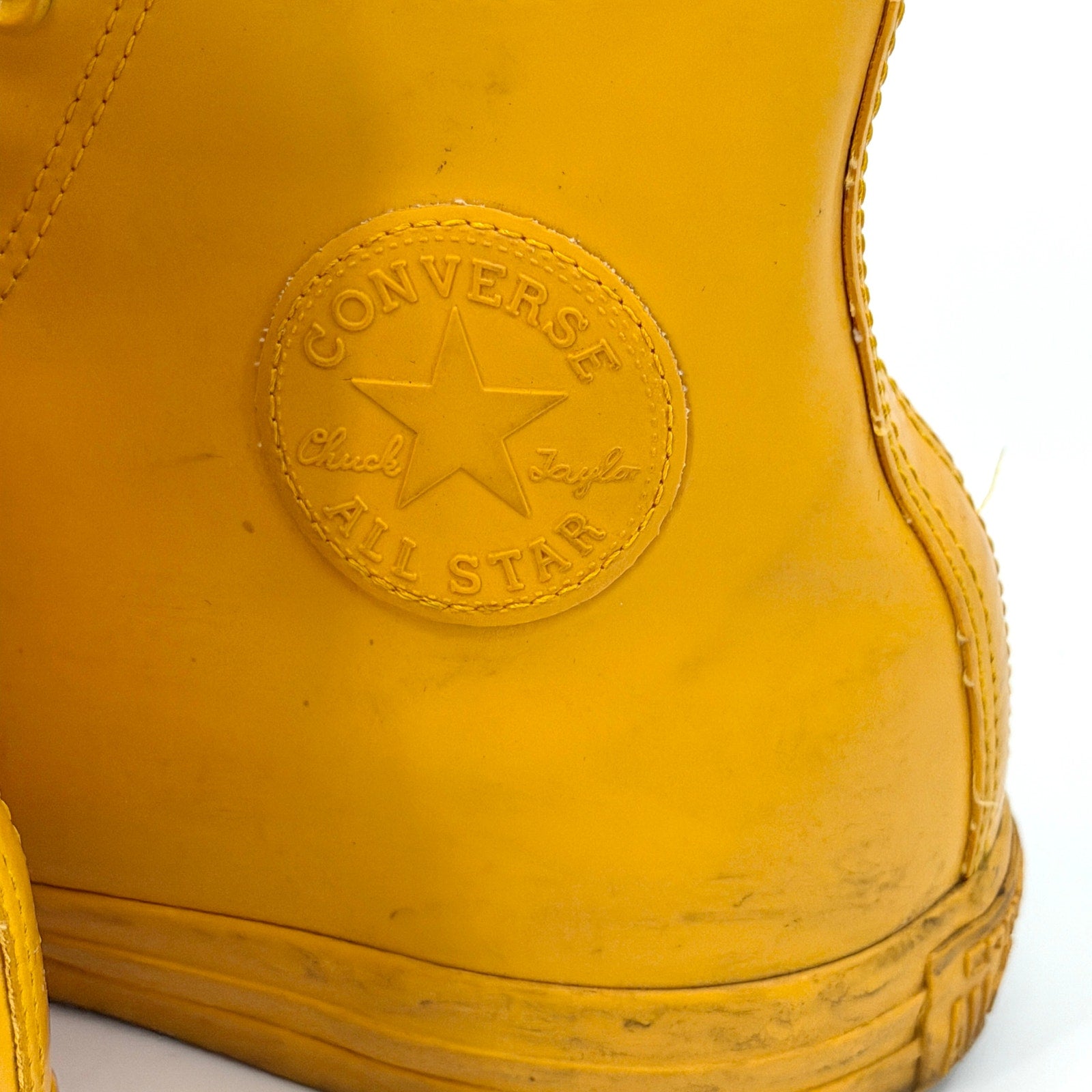 Converse Yellow Rubber Chuck Taylor All Star High Top Sneakers