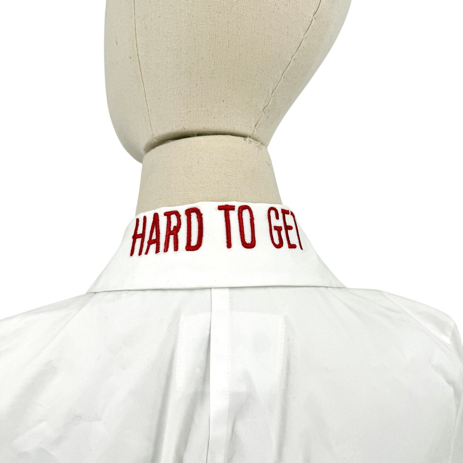 RARE Point Off View Marina Testino White 100% Cotton Mini Shirt Dress