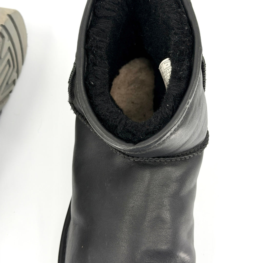 Ugg Genuine Leather Black Short Classic Winter Boot Shoes