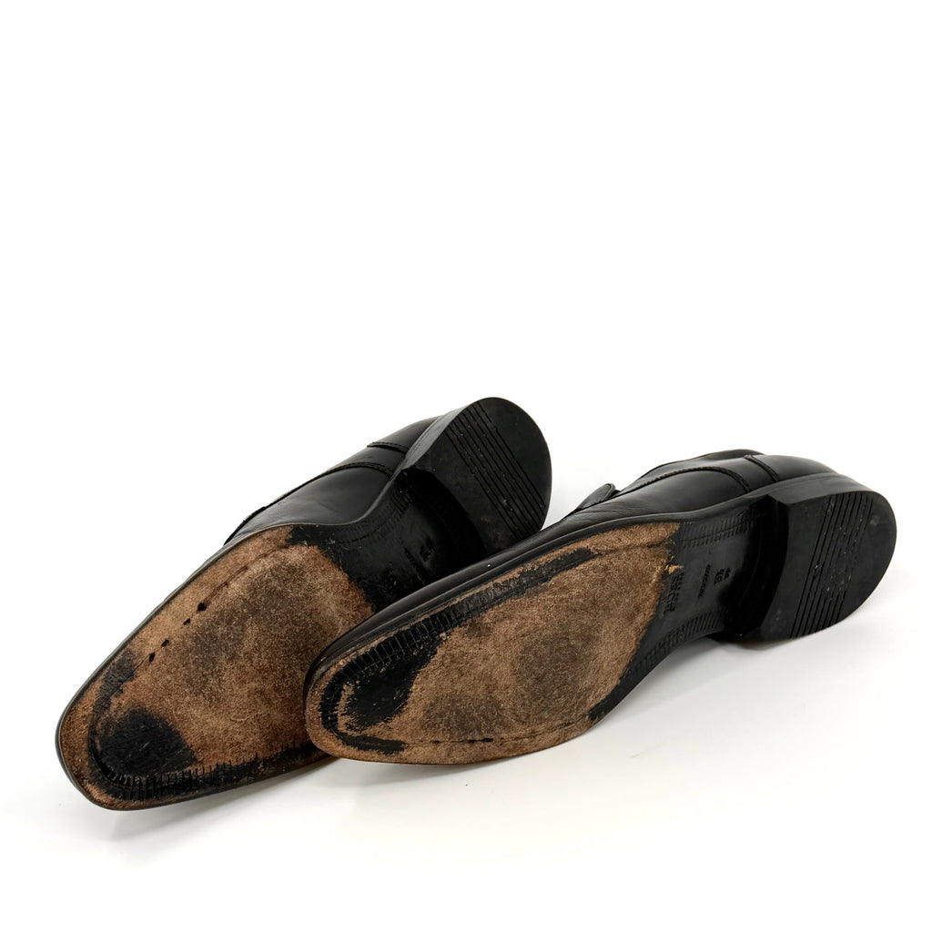 Hugo Boss Black Genuine Leather Minimalist Office Career Loafers