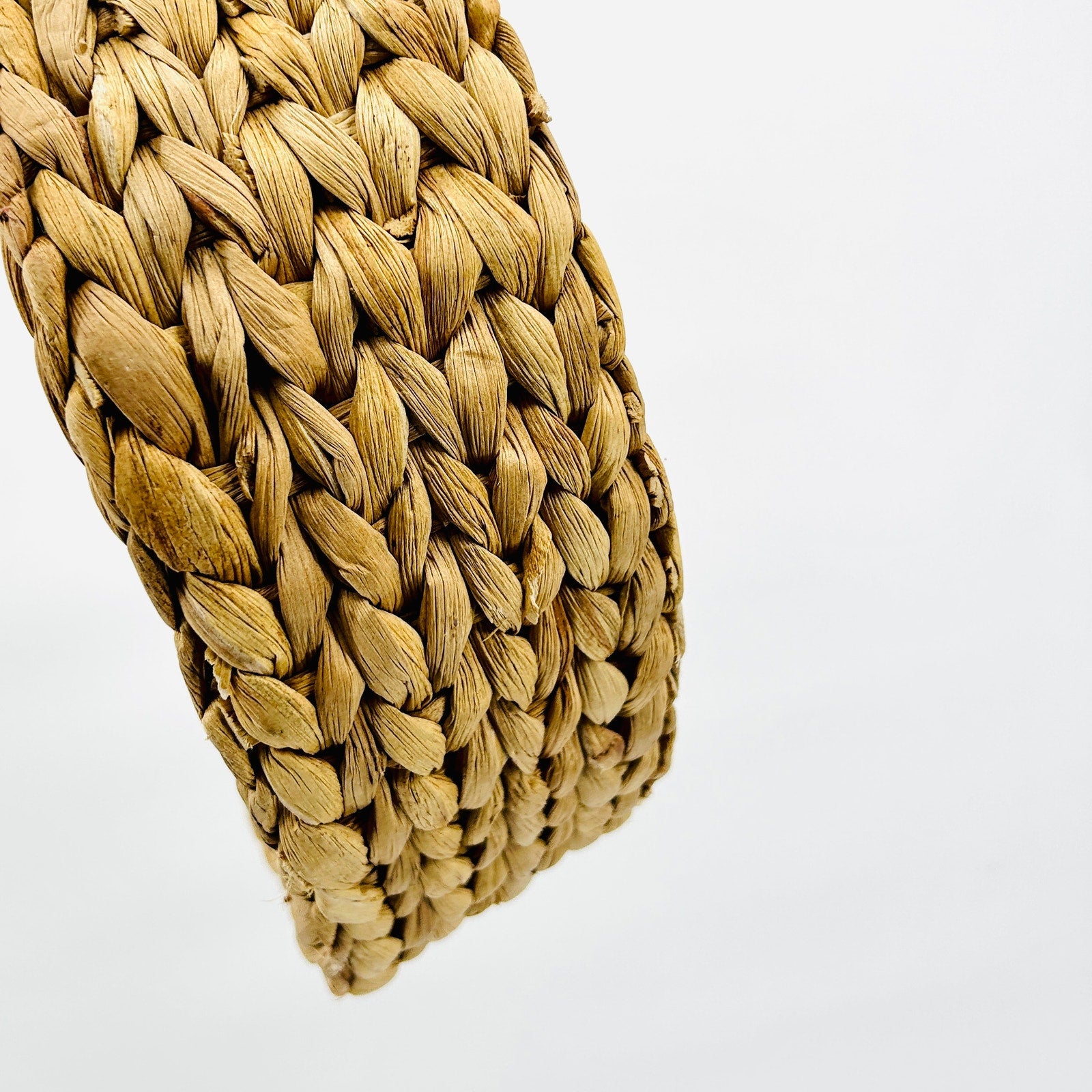 Natural Woven Straw Oversized Round Shoulder Purse Bag