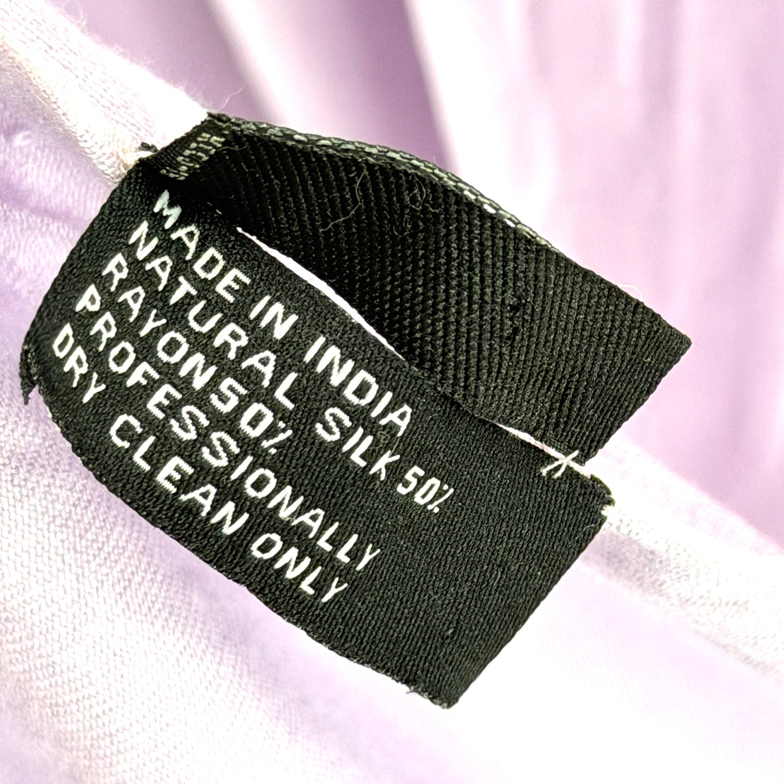 Vintage Y2K Kenneth Cole Lavender Silk Rayon Fringe Wrap Scarf
