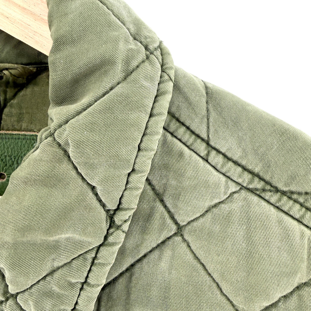 BlankNYC Olive Army Green Quilted Long Shacket Jacket Coat