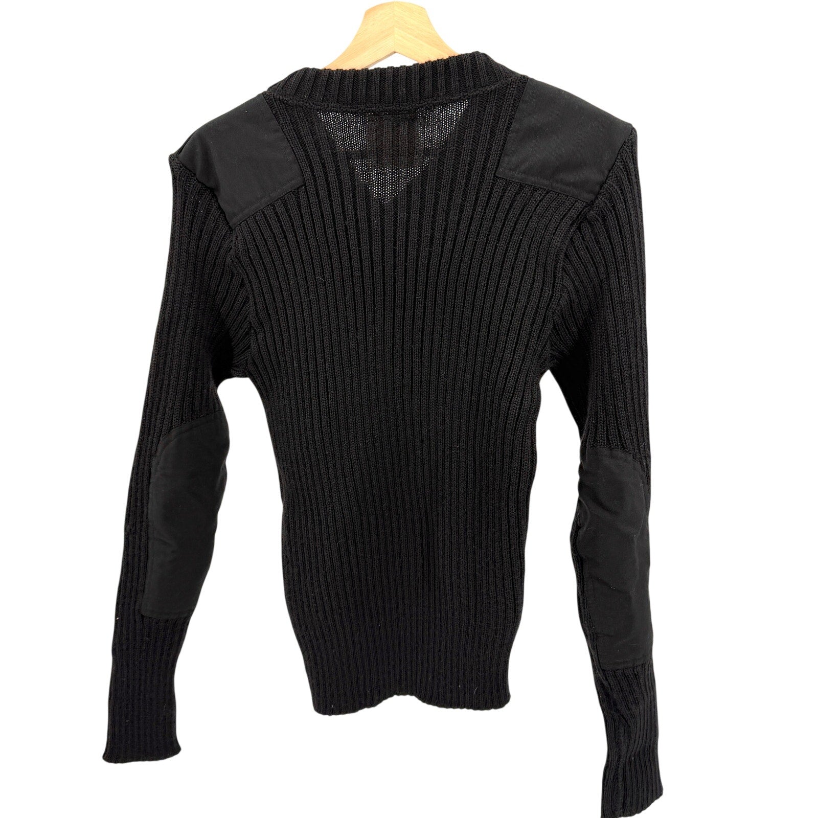 Vintage 90s Brigade Quartermasters Ltd Black 100% Wool "Woolly Pully" Sweater