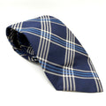 Vintage 90s Lauren Ralph Lauren Navy 100% Silk Tartan Plaid Necktie