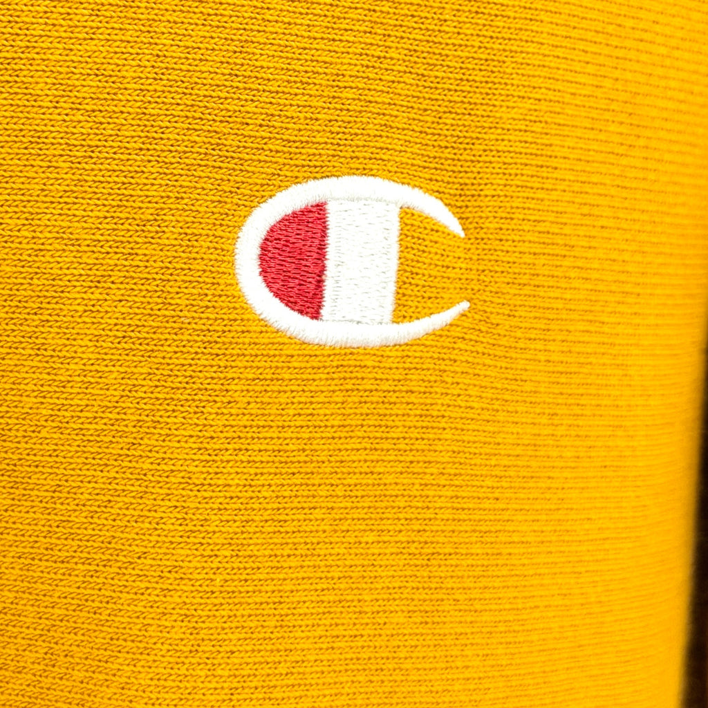 Champion Mustard Yellow Cropped Reverse Weave Crewneck Sweatshirt