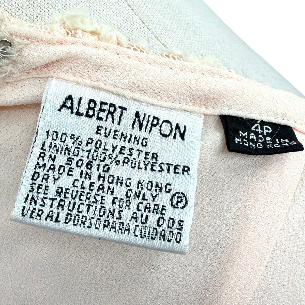 Vintage 90s Albert Nipon Evening Blush Pink Lace Skirt Blouse Set
