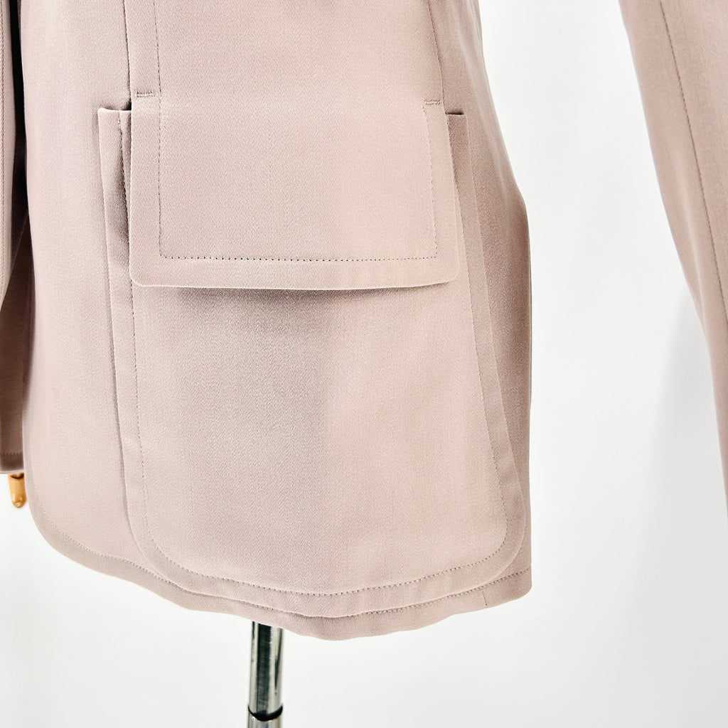 Vintage 90s Yves Saint Laurent Rive Gaunche Mauve Wool Blazer Trouser Power Suit