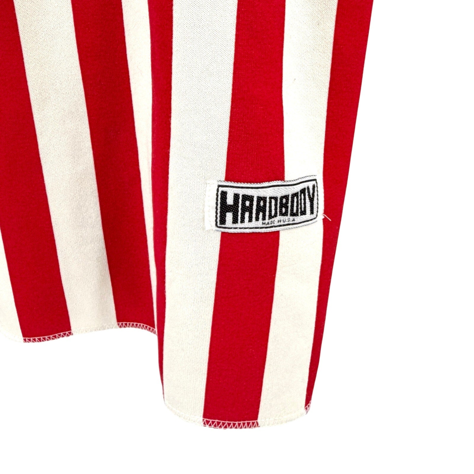 Vintage 80s Hardbody Athletics Red White Blue Cotton American Flag Crop Top