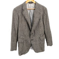 Vintage 80s Paul Stuart Tan Black Check Preppy Sharp Tailoring Blazer Jacket