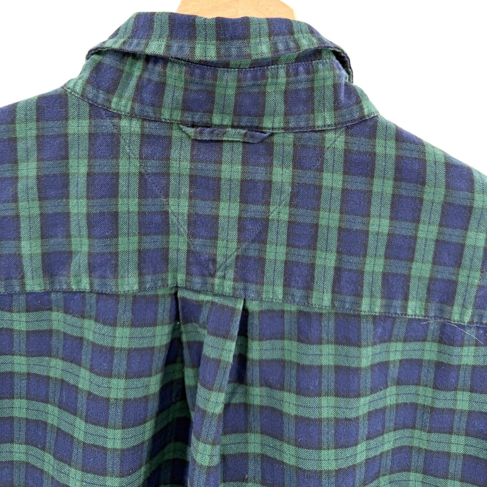 Vintage 90s Tommy Hilfiger Black Watch Plaid 100% Cotton Oxford Shirt