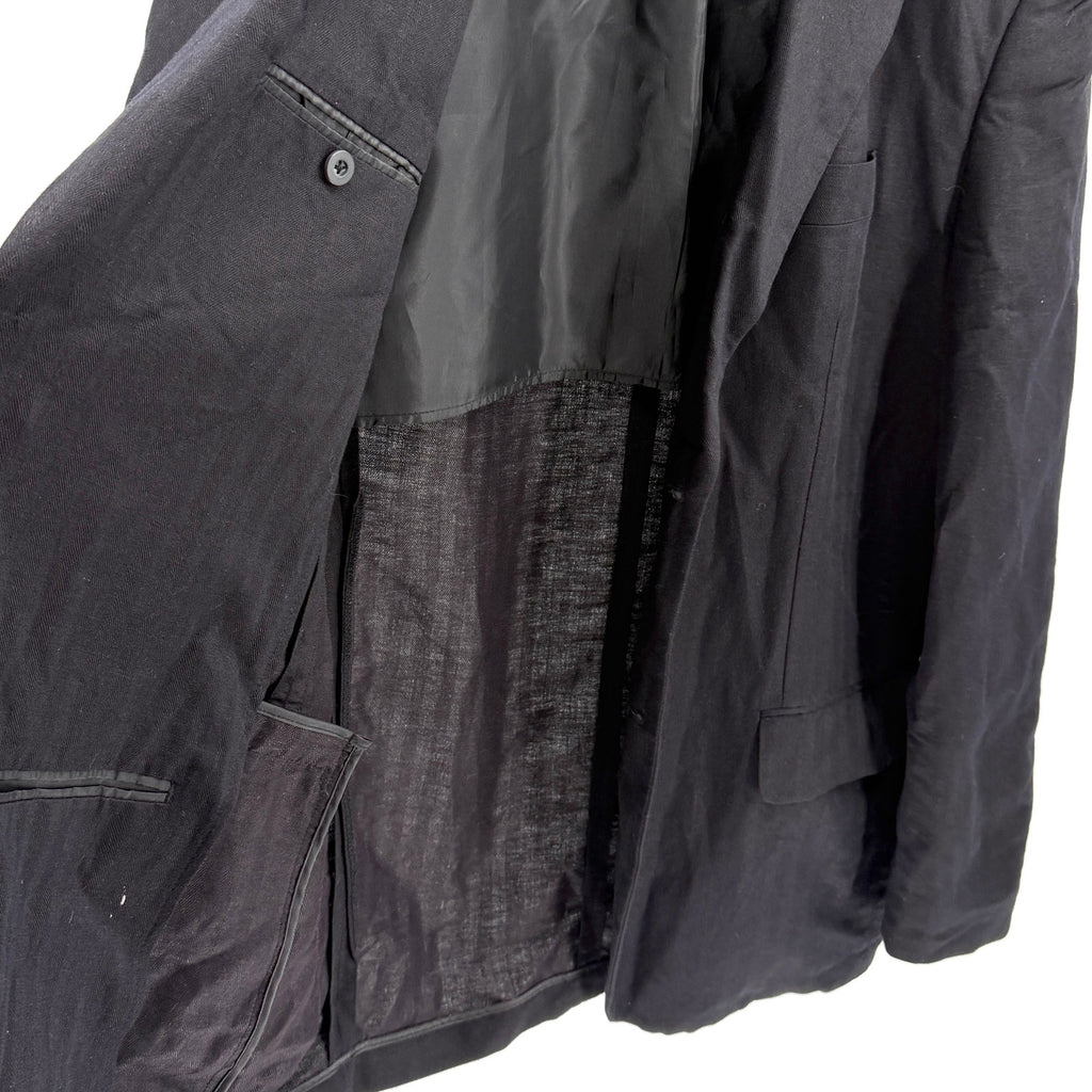 Cubavera Black Minimalist Casual Two Button Blazer Tuxedo Jacket