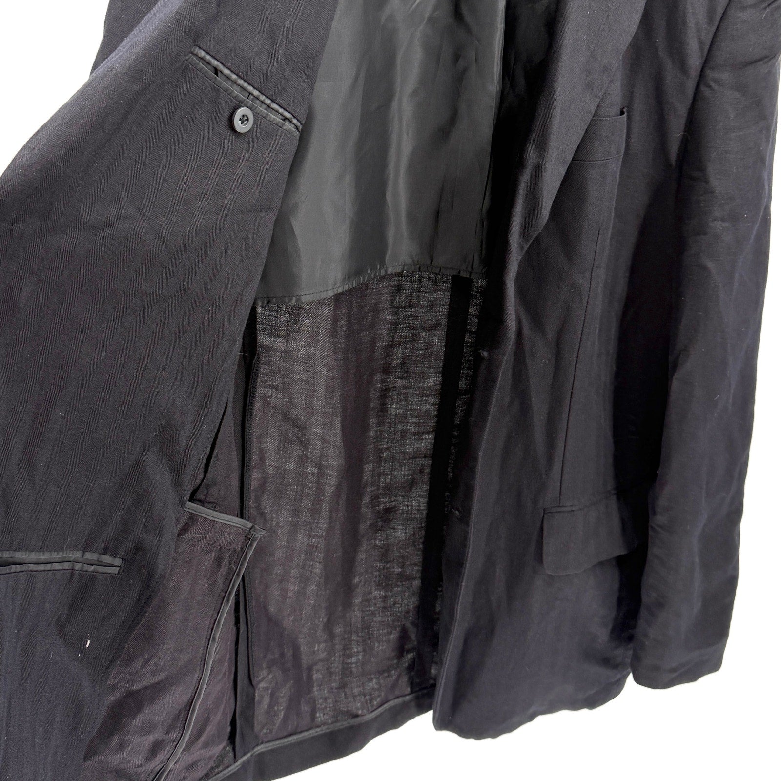 Cubavera Black Minimalist Casual Two Button Blazer Tuxedo Jacket