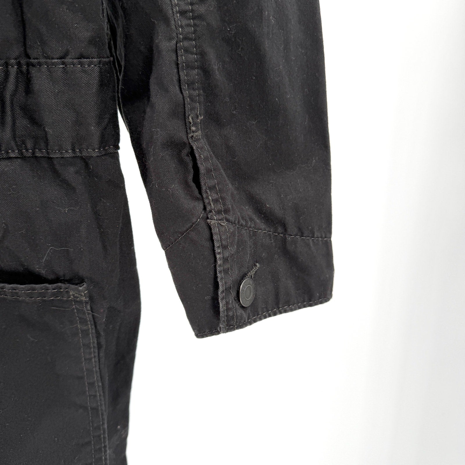 Levi's Black Cotton Minimalist Utility Boiler Jumpsuit