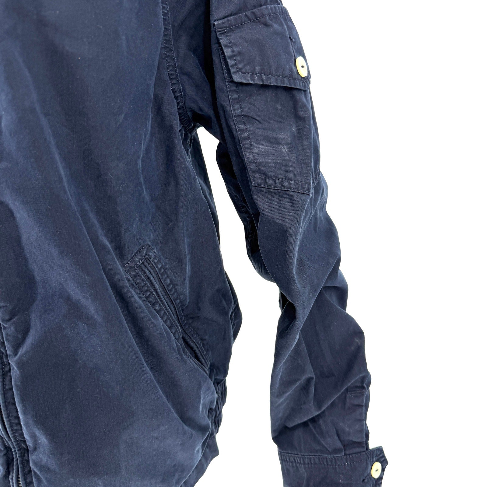 Polo Ralph Lauren Navy Blue Red Pony Logo Hooded Utility Windbreaker Jacket