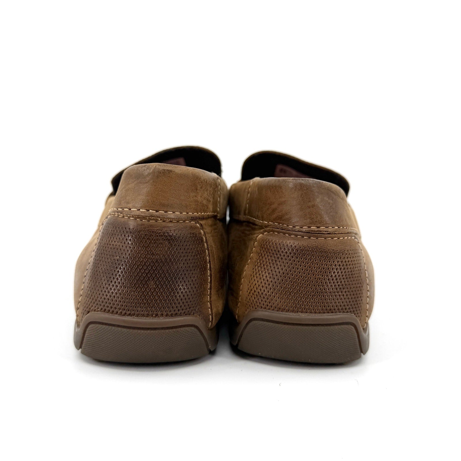Rockport Brown Genuine Leather TruTech Memory Foam Comfort Penny Loafers Shoes