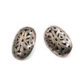 Vintage 90s Stamped Sterling Silver Mexico Taxco Openwork Filigree Earrings
