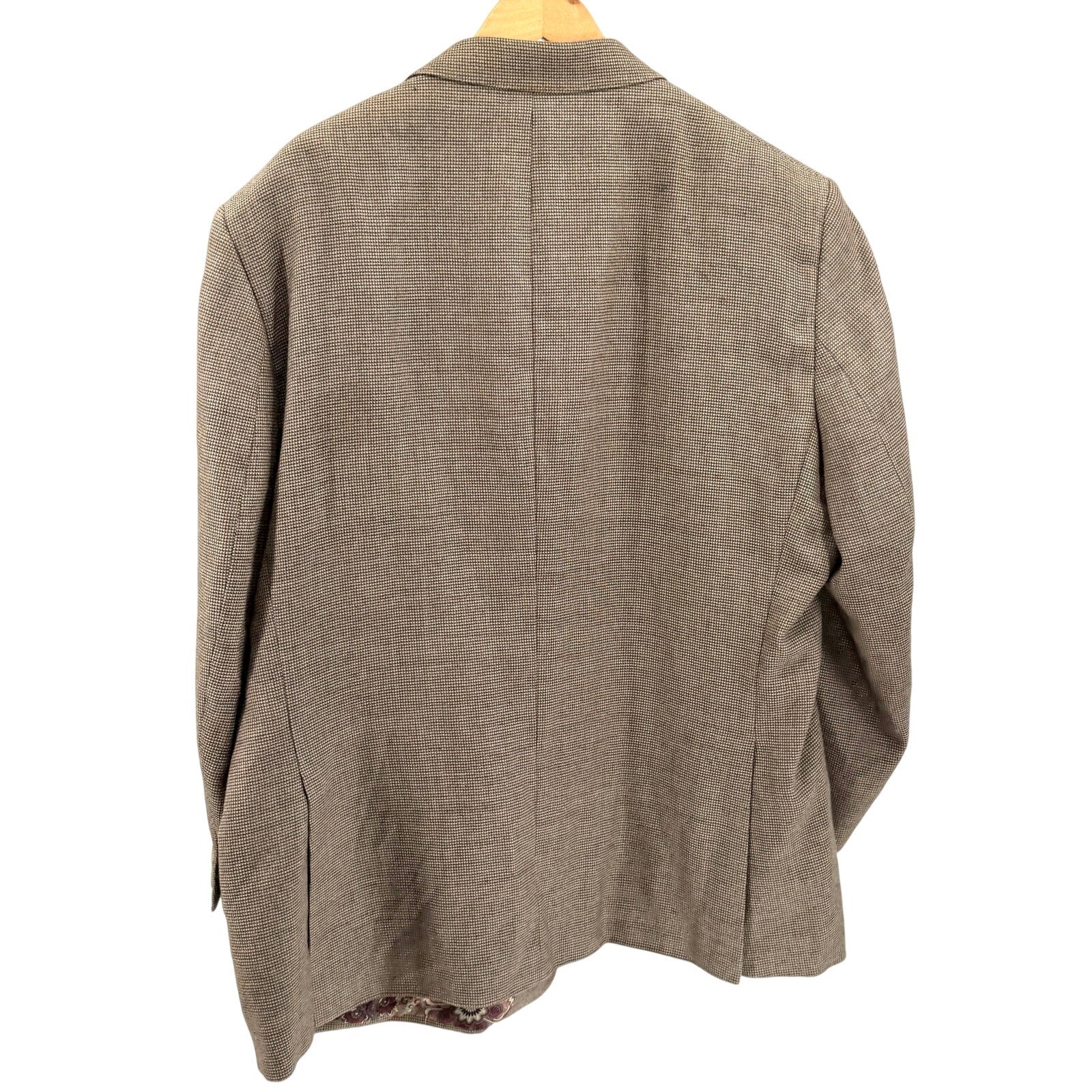 Vintage Y2K Austin Reed Curious Man Brown Silk Wool Blazer