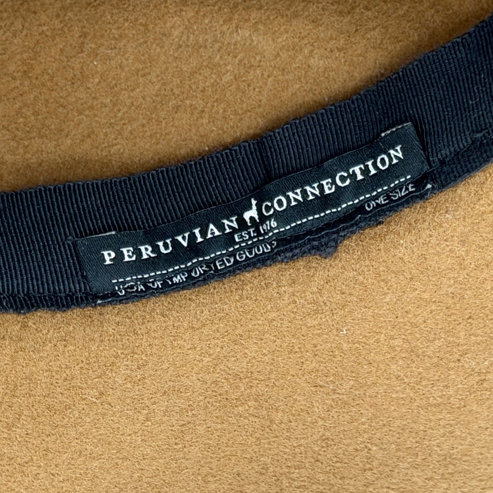 Vintage Y2k Peruvian Connection Warm Brown Wool Western Silver Concho Cowboy Hat