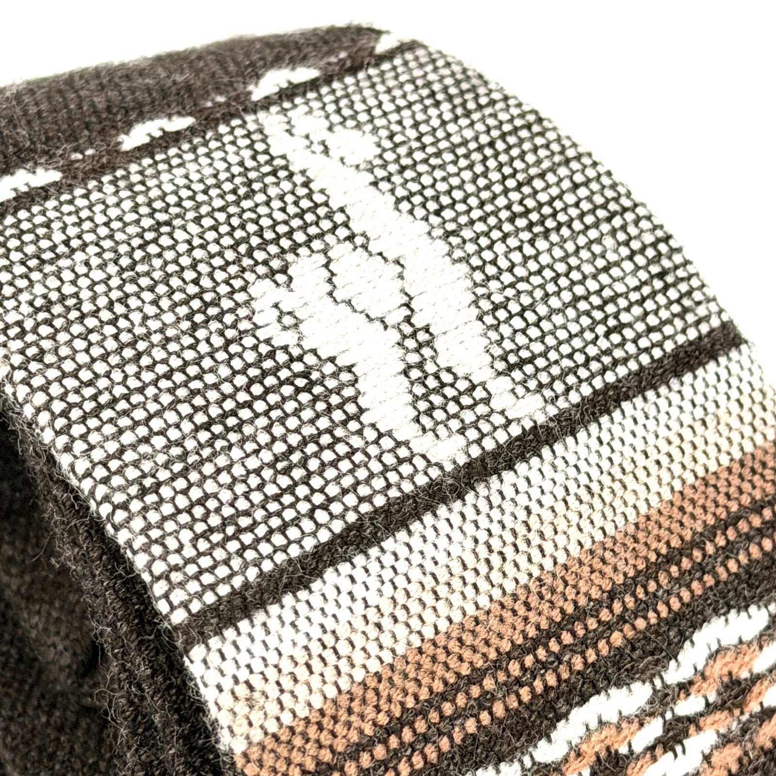 NEW Vintage 90s Creaciones Landa Brown 100% Wool Andean Folk Llama Hand Made Tie