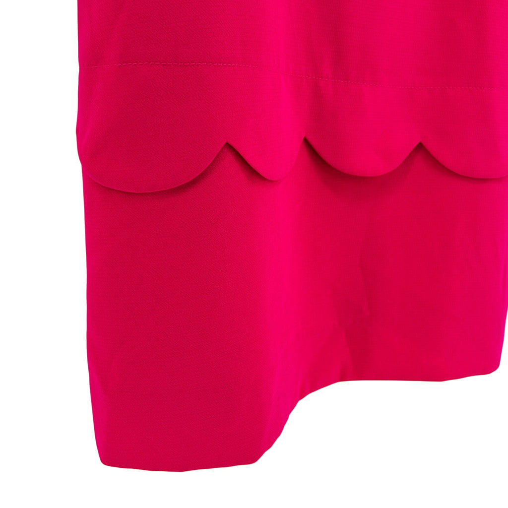 Kate Spade Hot Pink Scalloped Tiered Shift Dress