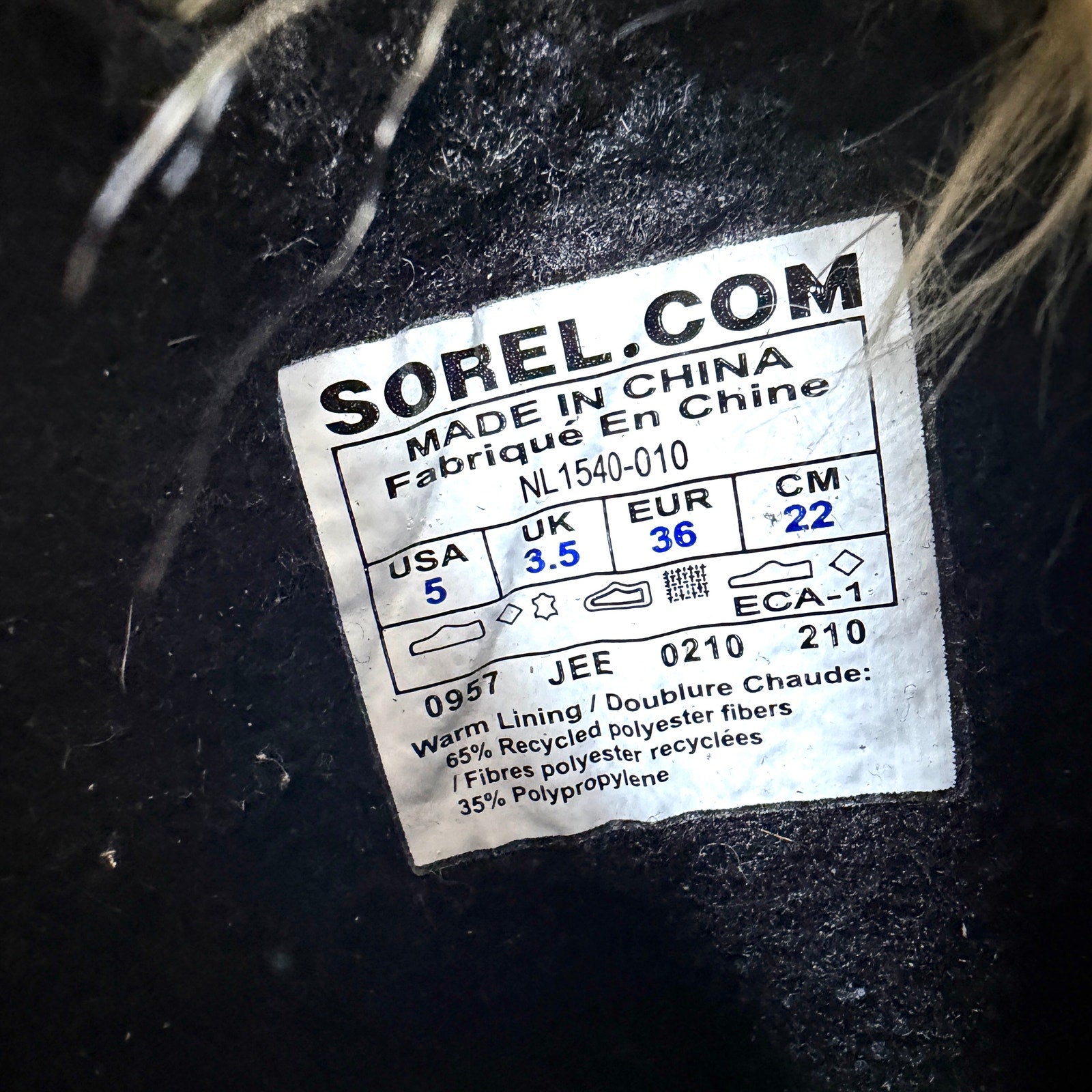 Sorel Black Genuine Leather Faux Fur Waterproof Snow Boots