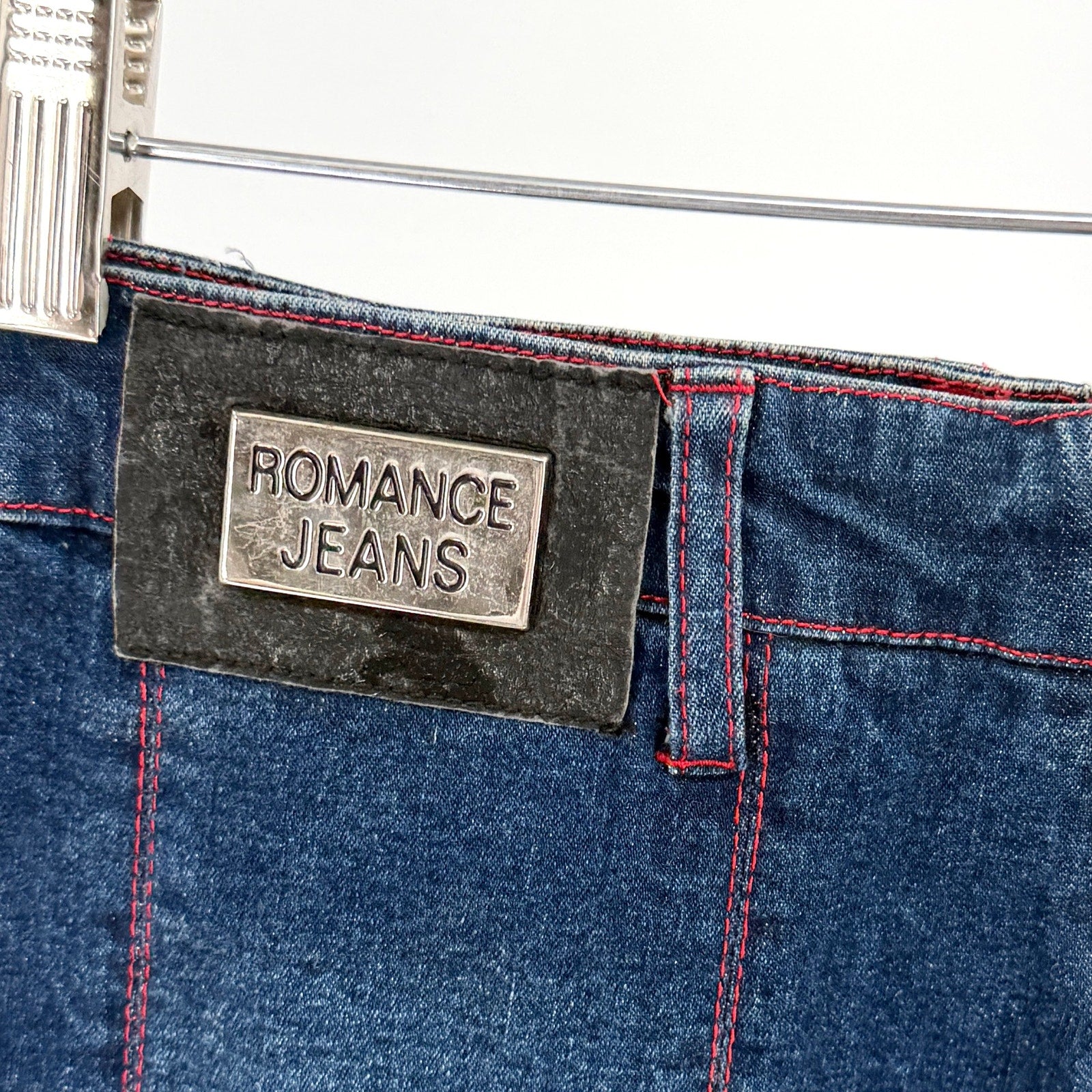 Vintage Y2K Romance Jeans Blue Pleated Slit Denim Mini Skirt