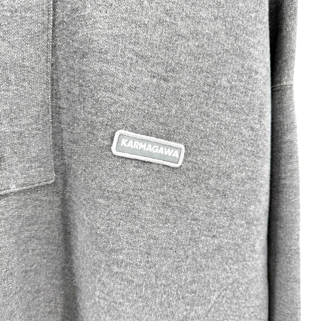 NWT Karmagawa Grey Half Zip Snap Button Mock Neck Sweatshirt