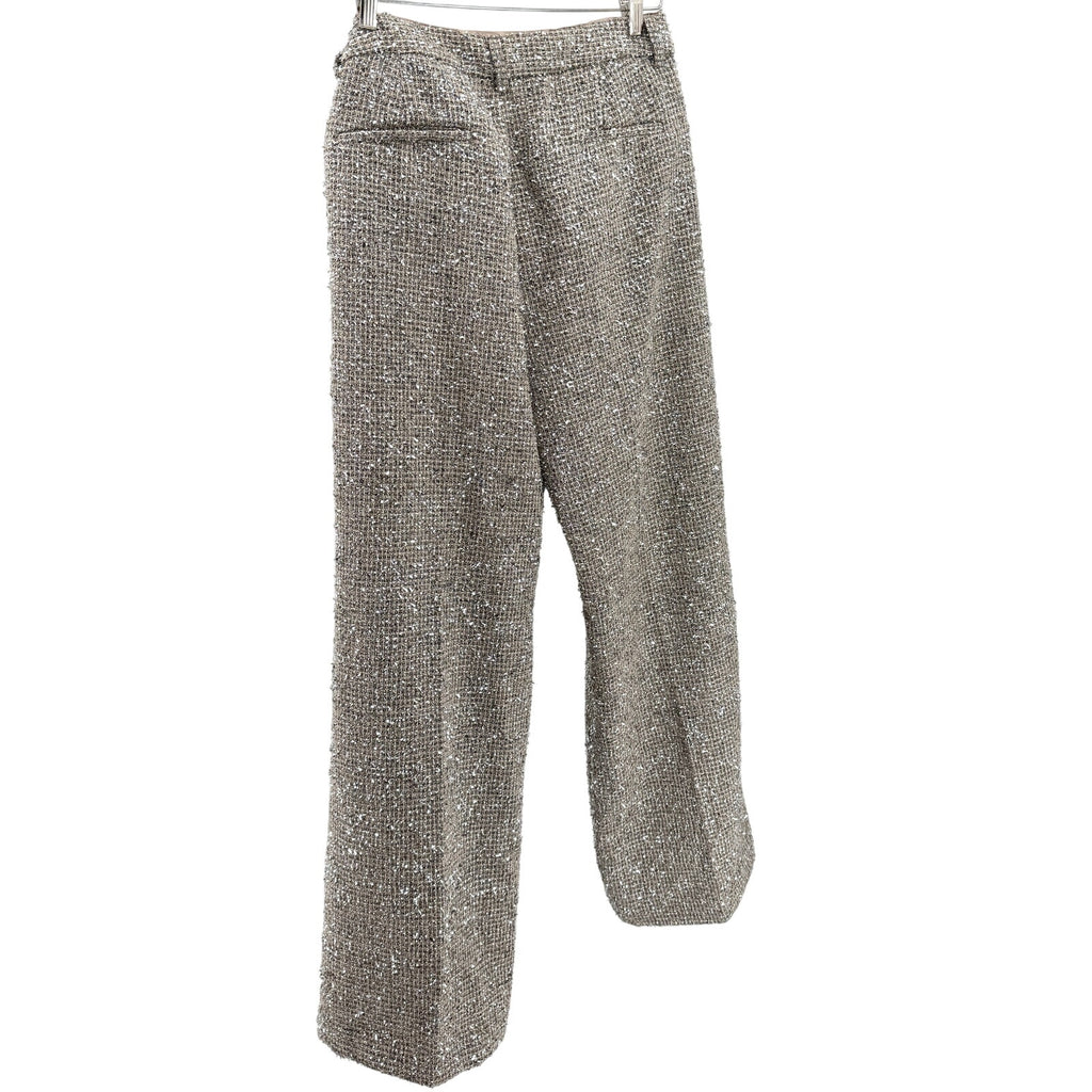 Banana Republic Beige Silver Metallic Tweed Blazer Pant Suit